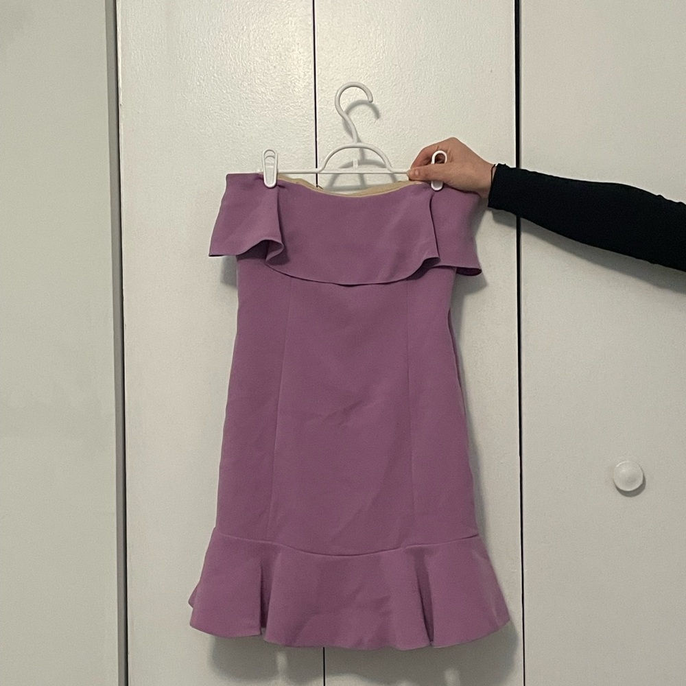 Off-Shoulder Purple Dress